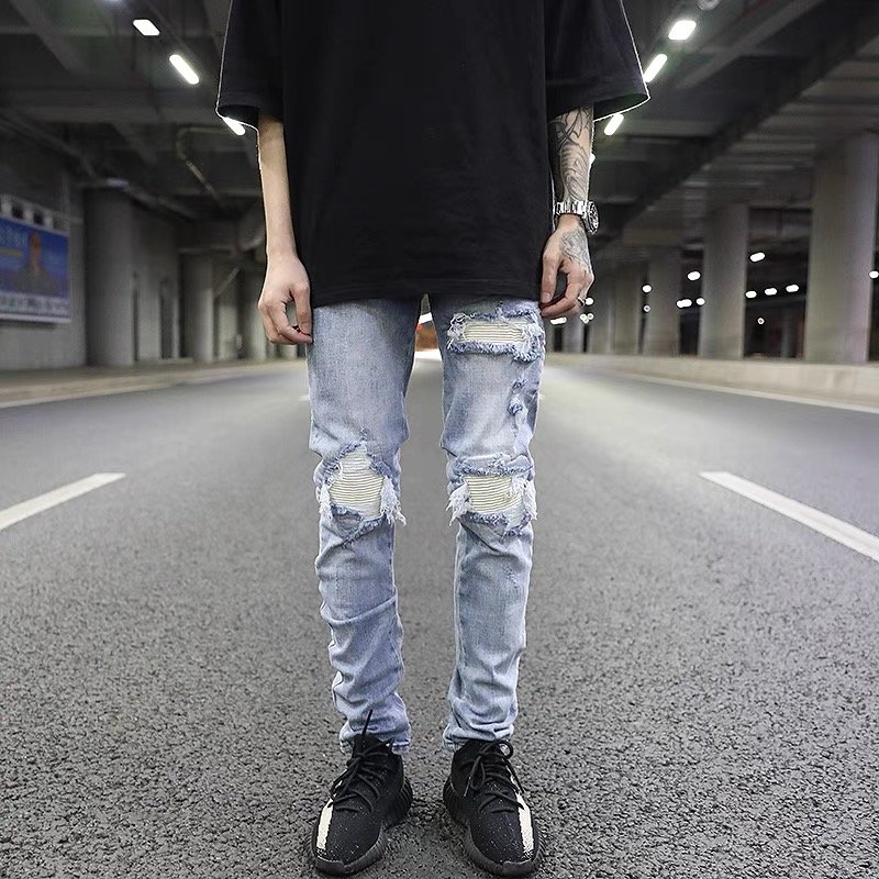 Indigo Blue Pleating Jeans – DC Clothing