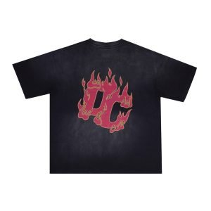Flame Oversize Dyed Tee(Black)